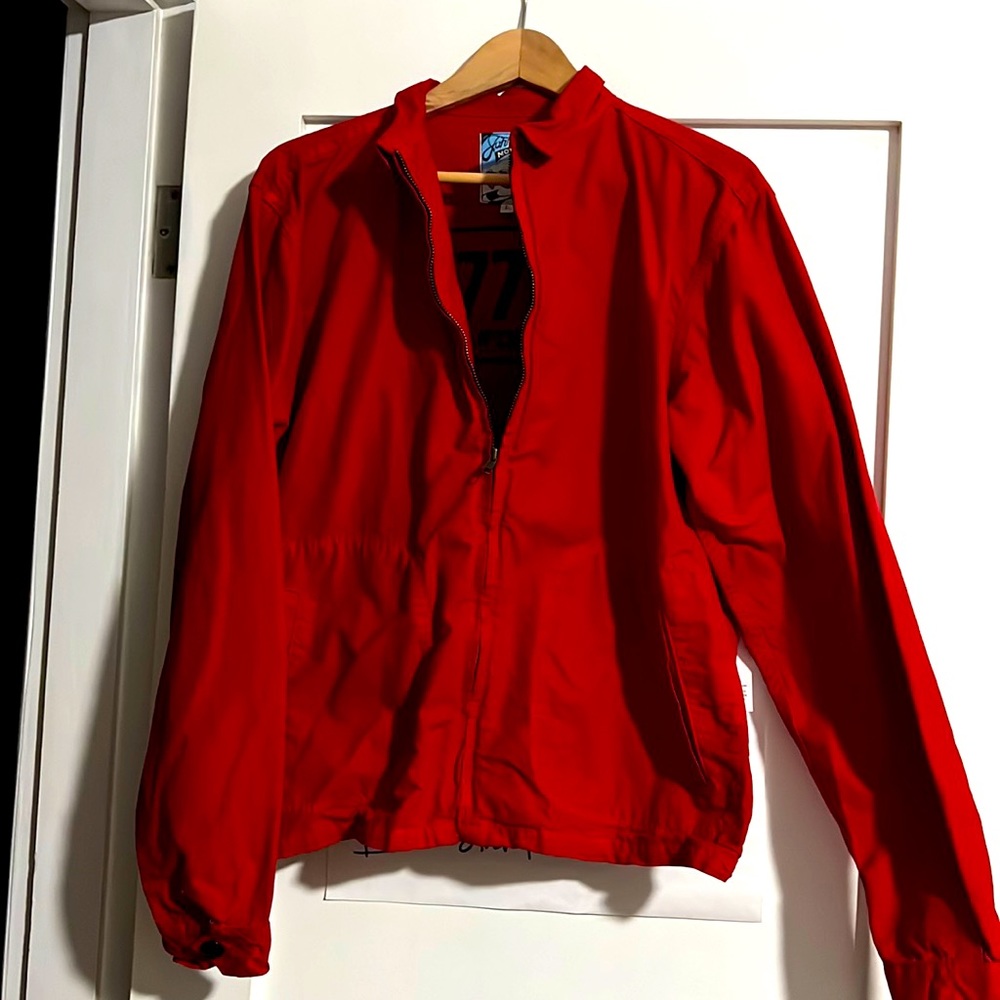 Johnson Motors James Dean reproduction red dry-waxed cotton jacket size L